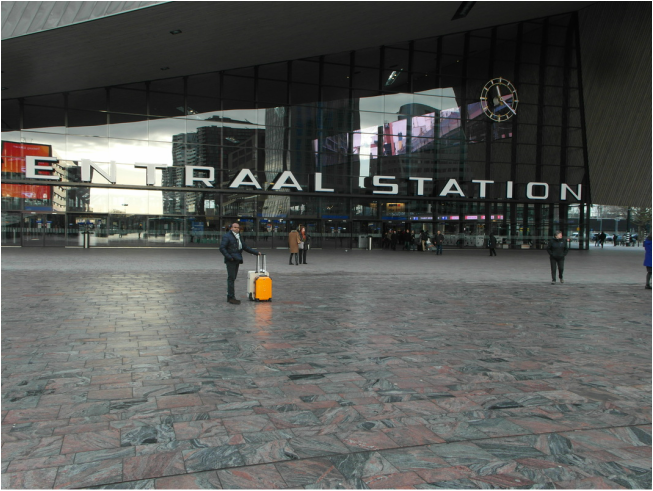 in front of Rotterdam Airport