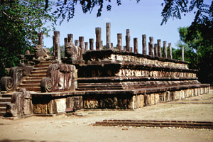 throne hall of King Nissanka Malla at the shores of Lake Topa Wewa in Polonnaruwa