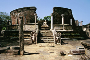 Vatadage circular temple in the area of Polonnaruwa's quadrangle