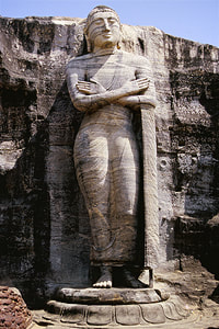standing statue of the Gal Viharaya group in Polonnaruwa