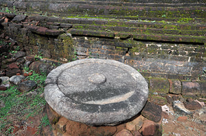 Kaludiya Pokuna archaeological site in the Sigiri Bim
