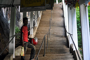 stairway to the Buddhist pilgrimage site Divaguhawa in Sabaragamuwa Province
