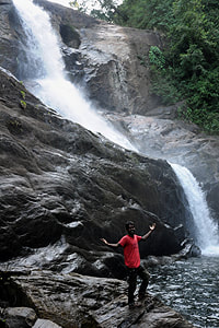 lower waterfall of Mannakethi Ella near Kitulgala