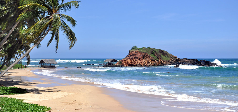 beach near Weligama in Sri Lanka title photo