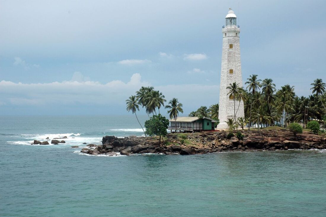 lighthouse of Dondra head at the southermost tip of the island of Sri Lanka