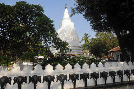 stupa of the Buddhist Nagavihara temple in Jaffna city