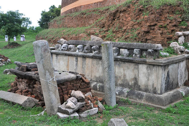 Vahalkada at Dighapi stupa in Sri Lanka