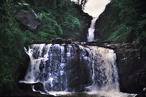 Kadinyanlena waterfalls in Sri Lanka