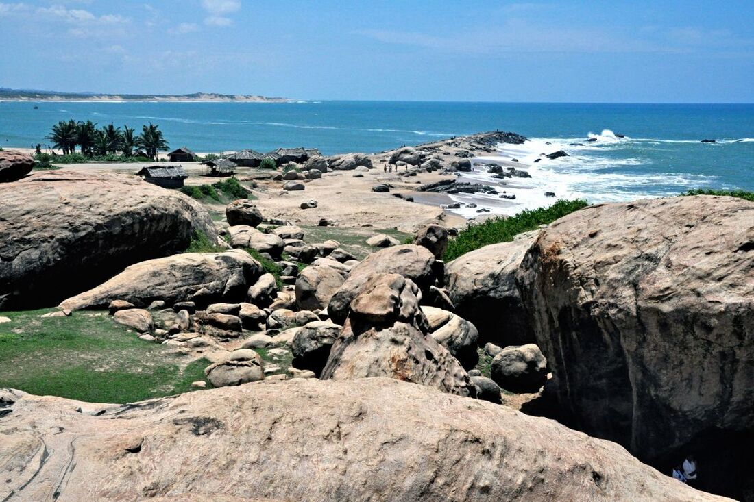 promontory of Kirinda beach near Yala national park on the south coast of Sri Lanka
