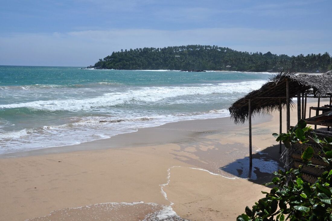 Mirissa Beach near Weligama in the south coast of Sri Lanka