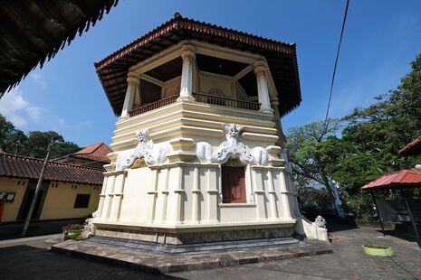 Octagon of the Malwatta Monastery in Kandy in Sri Lanka