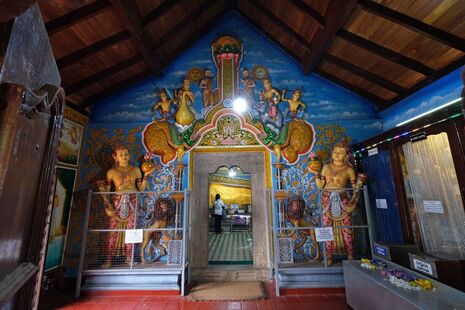 new Buddhist image house in the premises of Natha Devalaya in Kandy