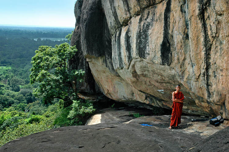 Madagama rock temple in Sri Lanka