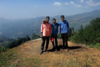view from Mani Katthitheri on Kondagala Rocj in the hillcountry of Sri Lanka