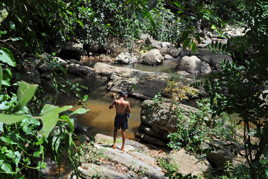 stream in the lonesome village of Retiyagama in Sri Lanka's central highlands 