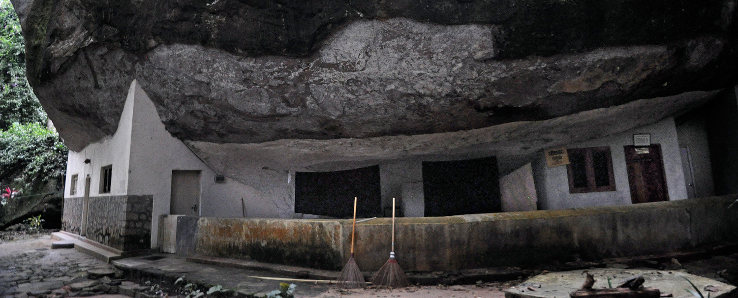 cave retreat in the Salgala forest monastery in Sabaragamuwa Province