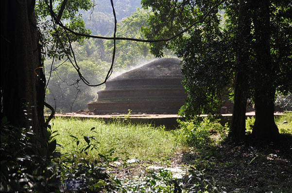 stupa of Kaludiya Pokuna archaeological site near Dambulla and Sigiria in Sri Lanka's Cultural Triangle