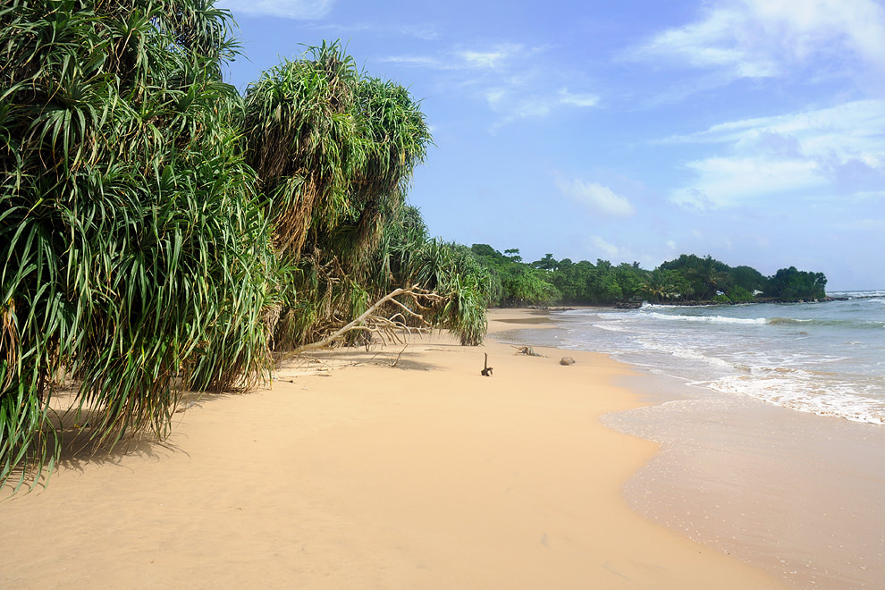 Bentota Beach at the southwestern coast of Sri Lanka