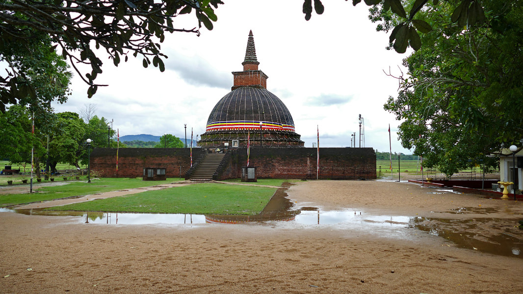 stupa of Dematamal Viharaya in southern Sri Lanka