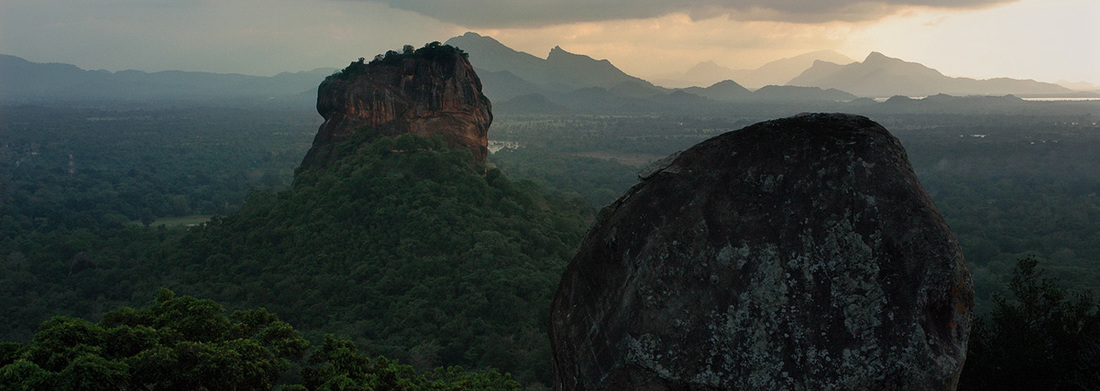 view from Pidurangala to Sigiriya Rock