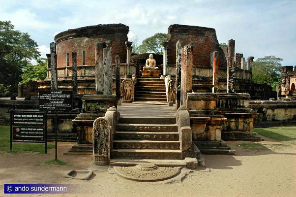 weltberühmtes Vatadage in Polonnaruwa in Sri Lanka
