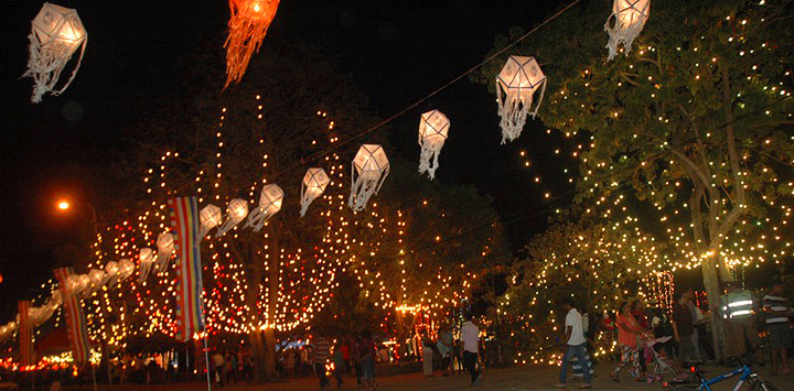 Vesak festival street decoration in colombo  Sri Lanka