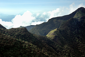 view from Horton Plains in UNESCO World Heritage Site Central Highlands of Sri Lanka