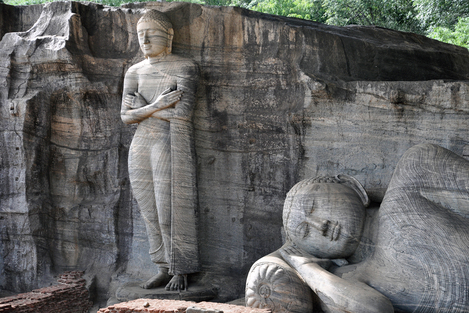 Standing Rock Statue of Gal Vihara in Polonnaruwa
