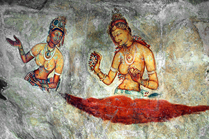 Sigiriya Cloud Damsels in Deraniyagala Cave