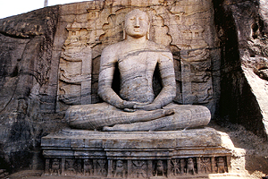 Seated Buddha of Gal Vihara in Polonnaruwa
