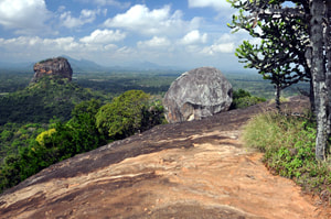 view from Pidurangala to Sigiriya
