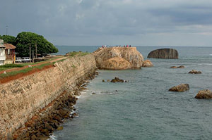 sea side rampart of Galle Fort and Flag Rock Bastion 