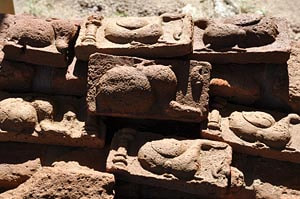 terracotta with geese reliefs in the Ramba Vihara museum