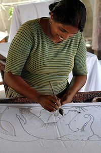 batik handicraft in Marawila in northwestern Sri Lanka