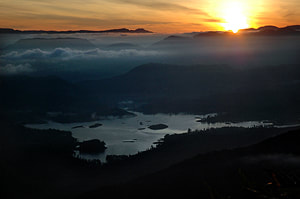sunset seen from the summit of Siri Pada