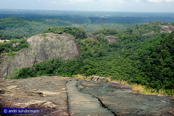 Blick von Maligathenna auf die Ebene von Gampaha