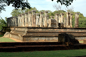 Nissanka Malla's throne hall in Polonnaruwa