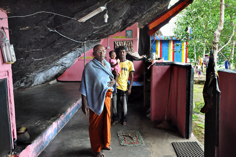Buddhist hermitage in a rock shelter near Alawwa in western Sri Lanka