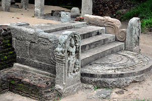 moonstone in Ashokarama in northern Anuradhapura