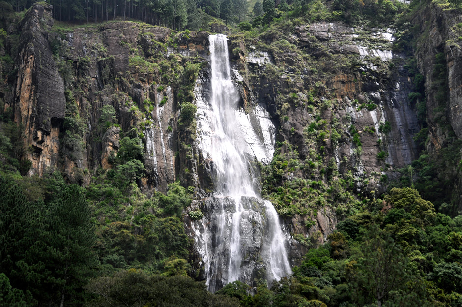 Bambarakanda Ella waterfalls in Sri Lanka