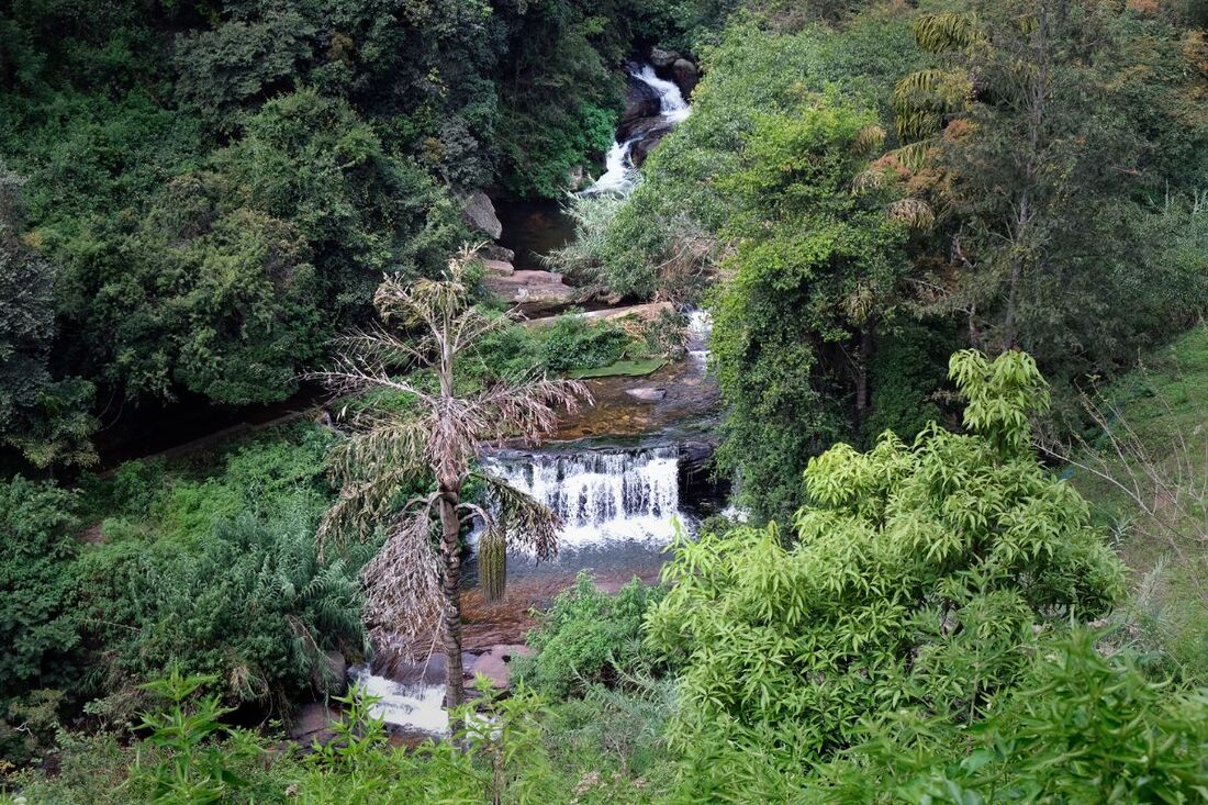 bottommost cascade between Perawella and Bomburu main falls in Sri Lanka's hillcountry