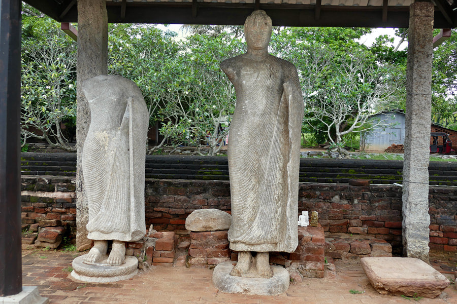 Buddha statue on the complex of the Yatala stupa in Tissamaharama