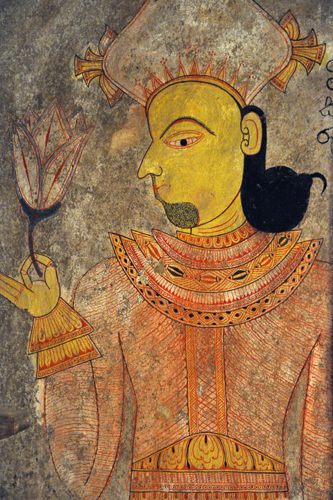 Kandyan painting in Dambadeniya depicting a king