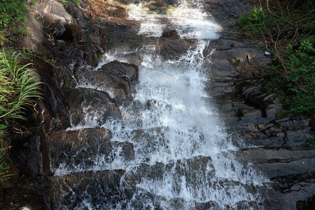 Lower cascades of Dunsinane Falls in Sri Lanka 