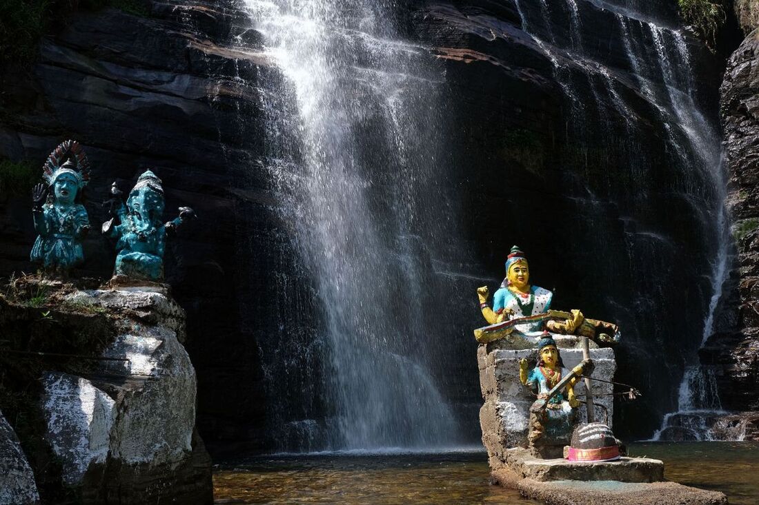 Dunsinane Falls in Sri Lanka's Central Highlands