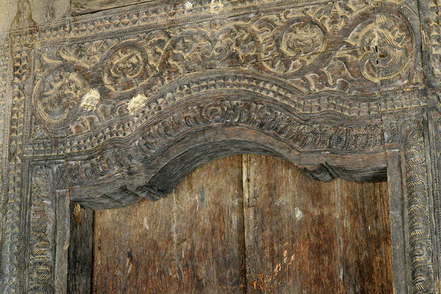 ancient door of the Embekke temple