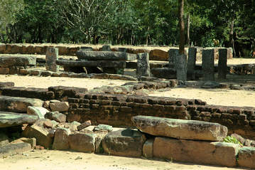 ruins in Divulwewa in Sri Lanka