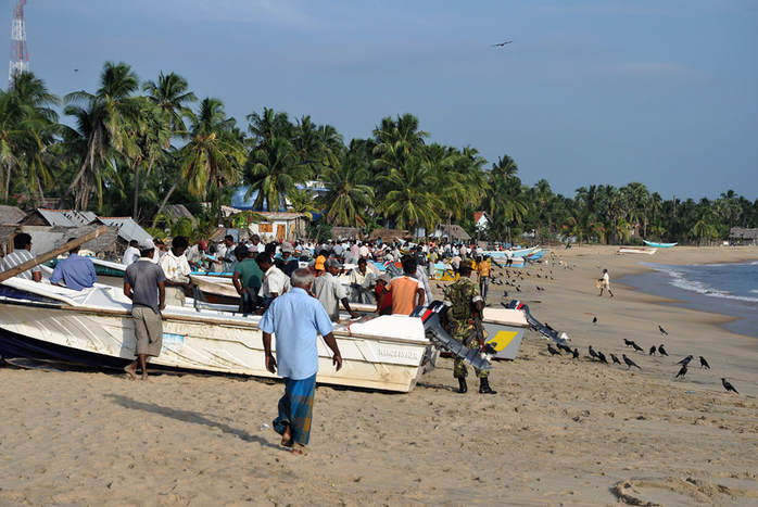fishermen at Arugam Bay in Sri Lanka