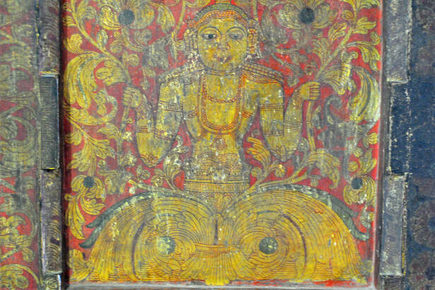 Flower Maiden painting in the Gadaladeniya temple