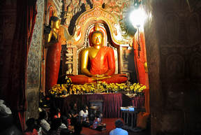 central Buddhist shrine room of Lankatilaka Vihara